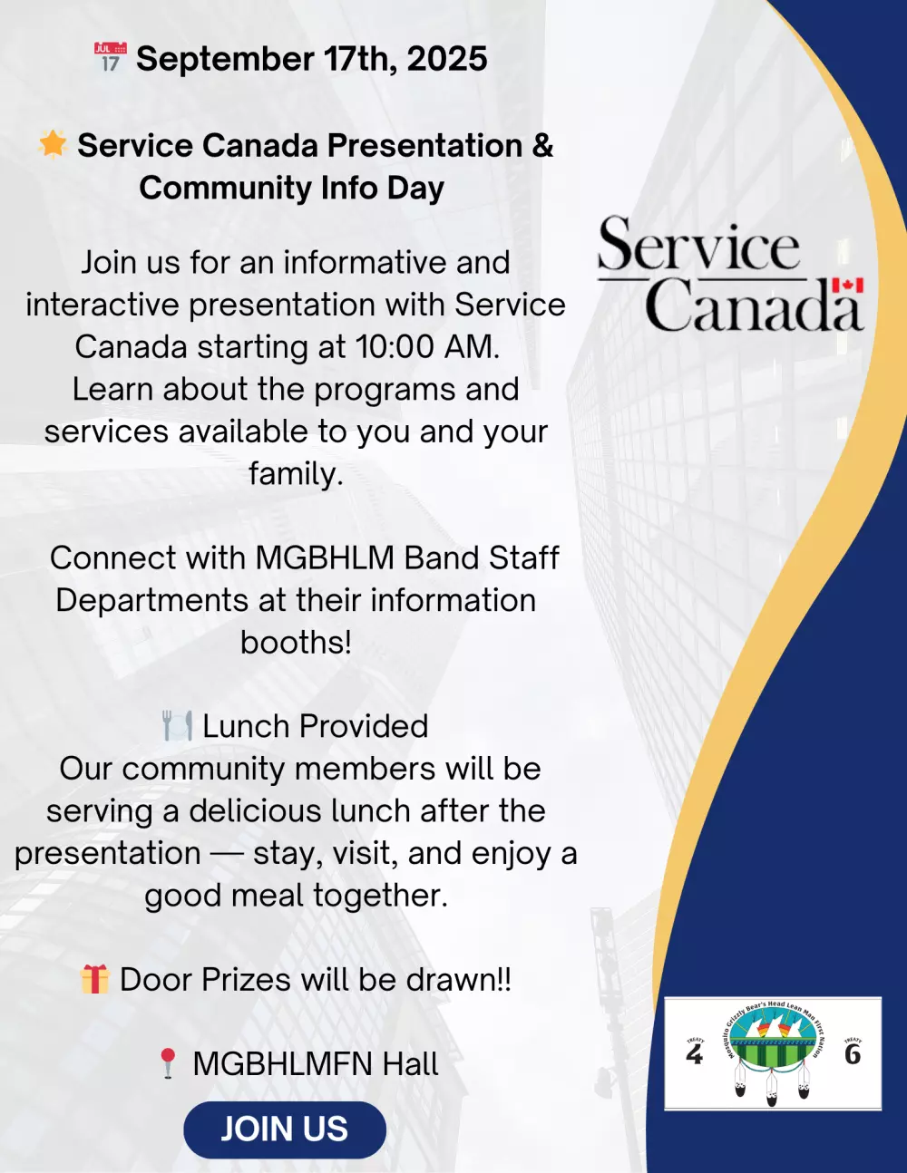 🌟 Service Canada Presentation & Community Info Day
